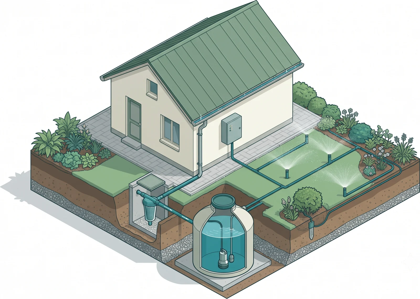 Collect rainwater. Save drinking water and costs.